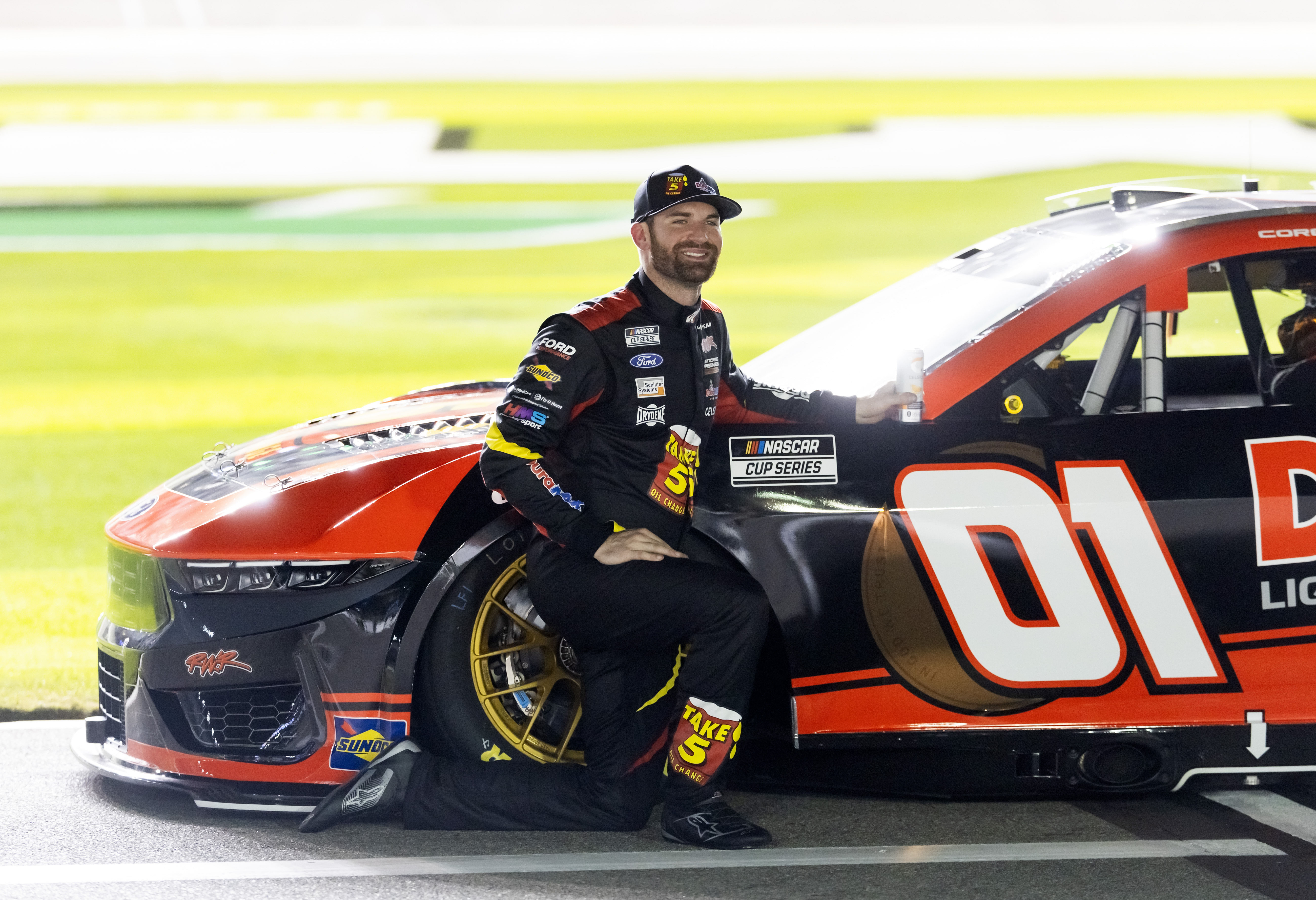 Corey LaJoie (01) during qualifying for the Daytona 500 at Daytona International Speedway - Source: Imagn
